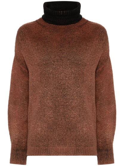 Cotton high-neck sweater