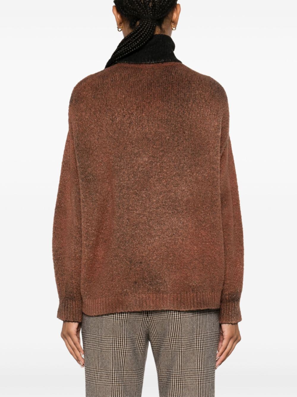 Cotton high-neck sweater