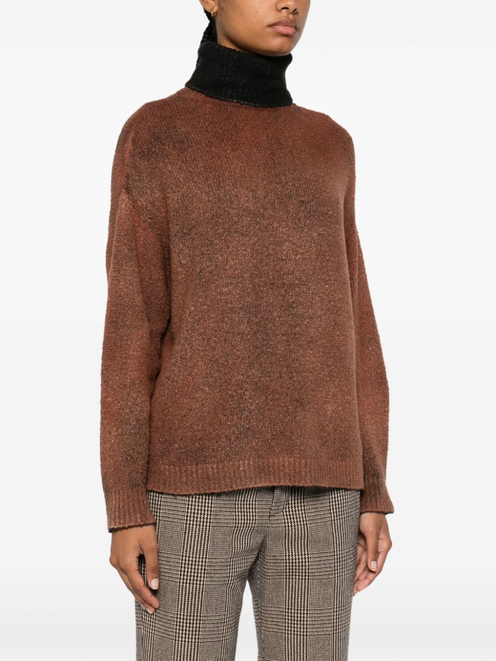 Cotton high-neck sweater