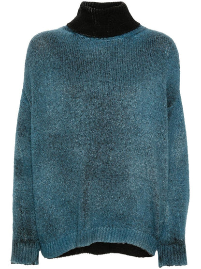 Cotton high-neck sweater