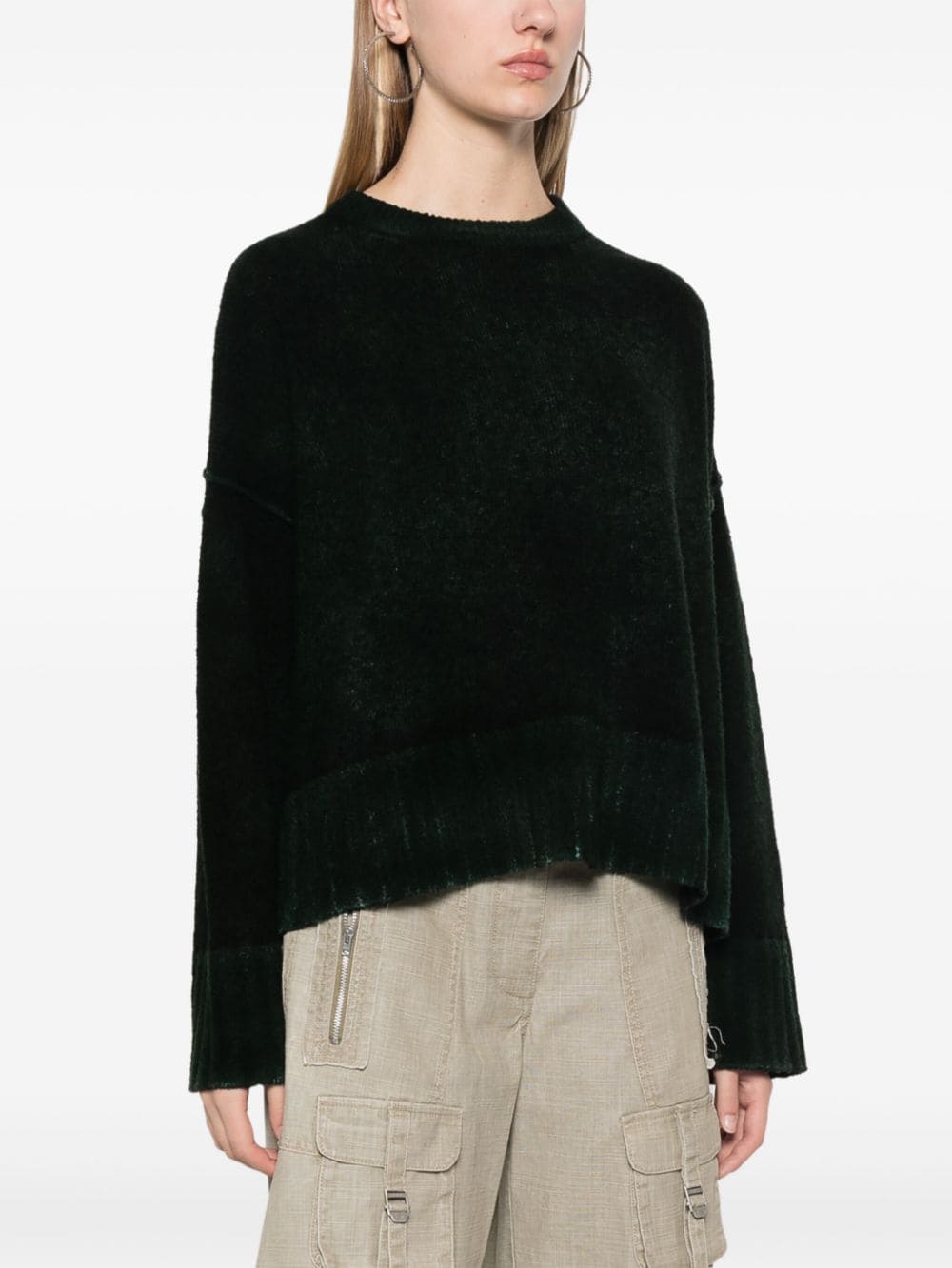 Wool adn cashmere blend crewneck sweater