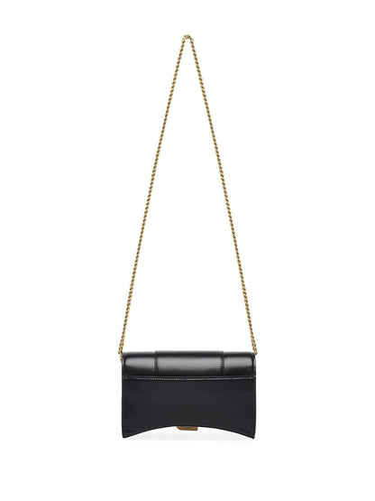 Hourglass leather wallet on chain