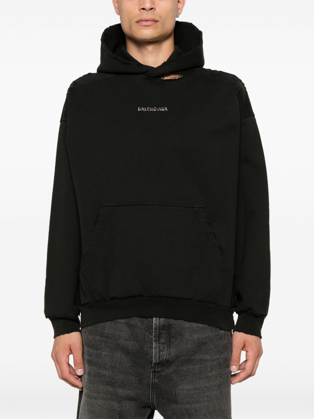 Logo cotton hoodie