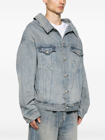 Off shoulder denim jacket