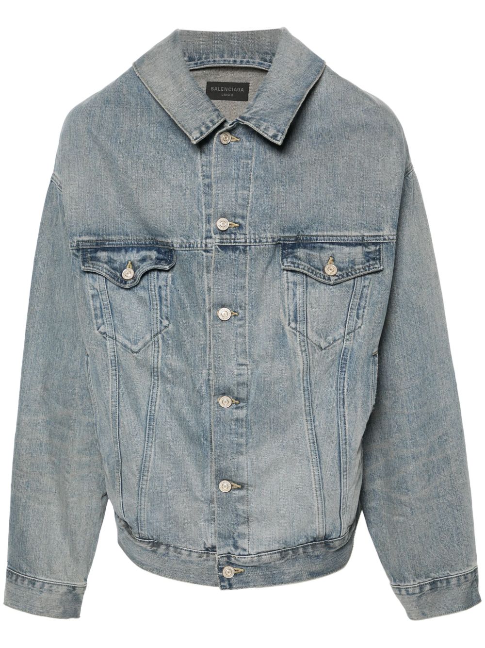 Off shoulder denim jacket