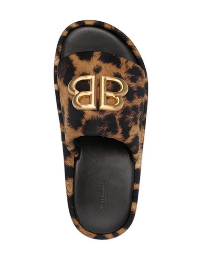 Leopard print sandals