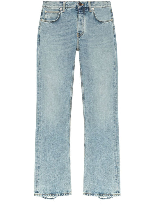 Low-waist denim jeans