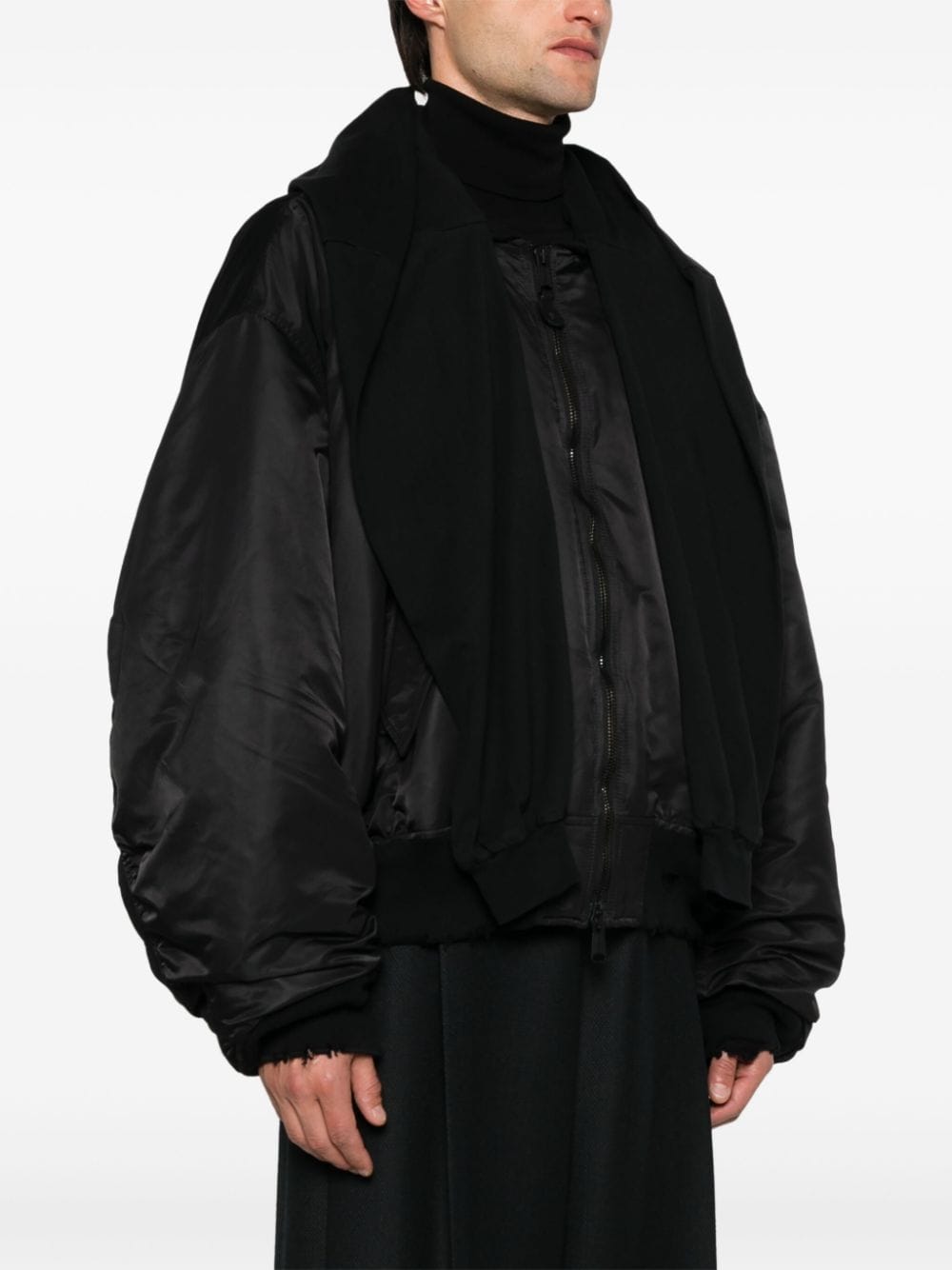 Nylon bomber jacket