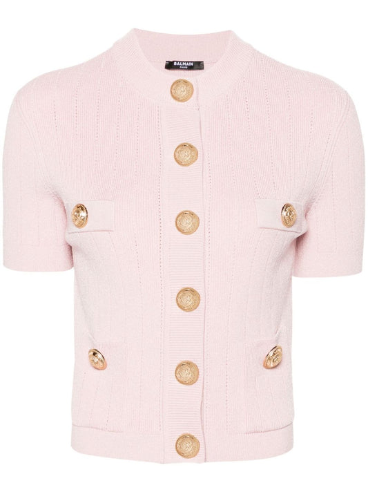 Buttoned cropped cardigan