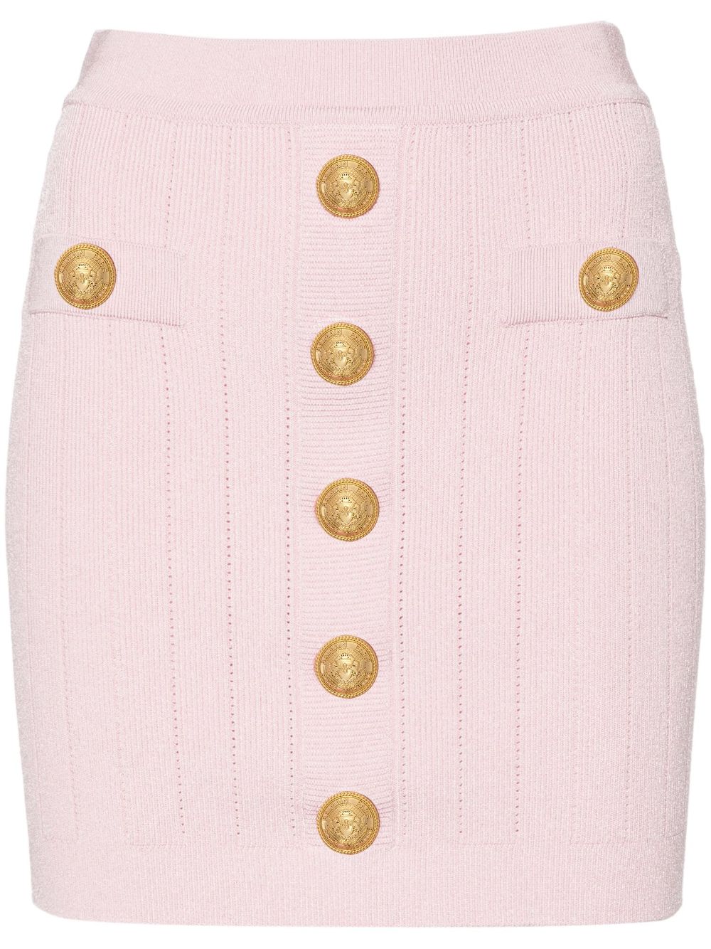 Buttoned knitted skirt