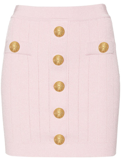 Buttoned knitted skirt