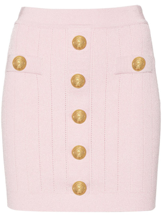 Buttoned knitted skirt