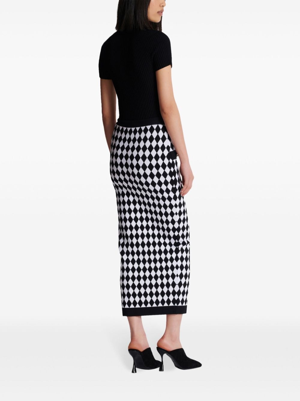 Buttoned midi skirt