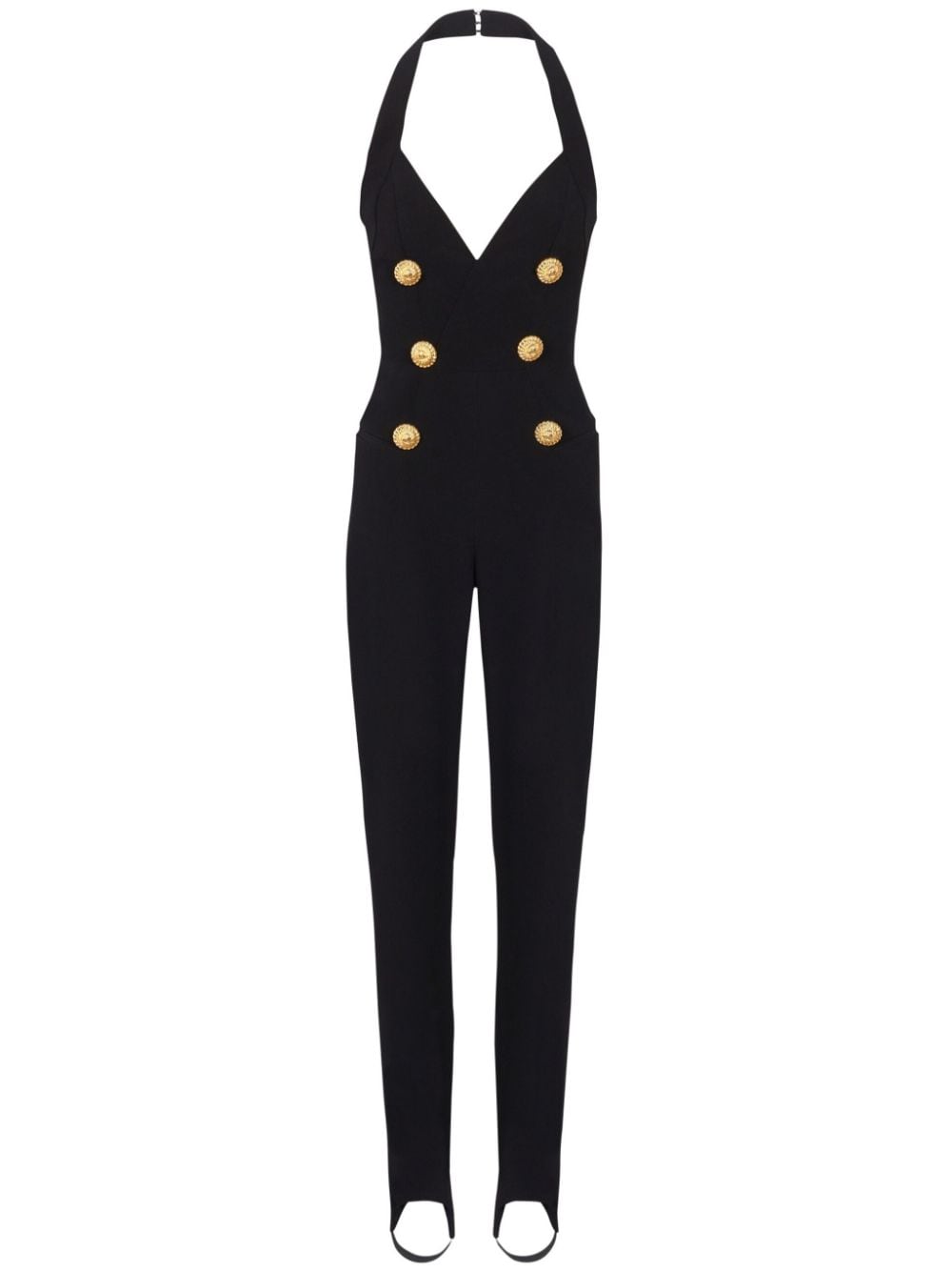 Buttoned long jumpsuit