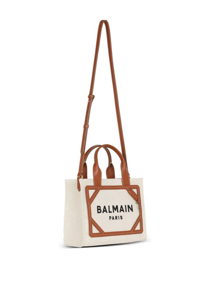 B-army small canvas and leather tote bag