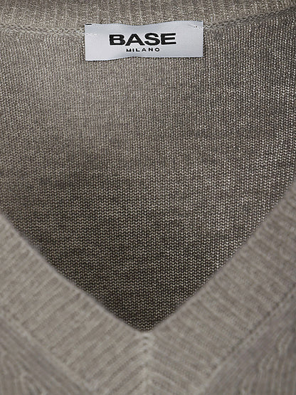 Wool v-necked sweater