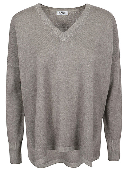 Wool v-necked sweater