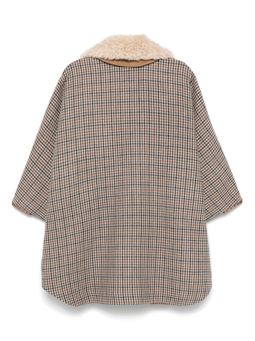 Checked wool coat