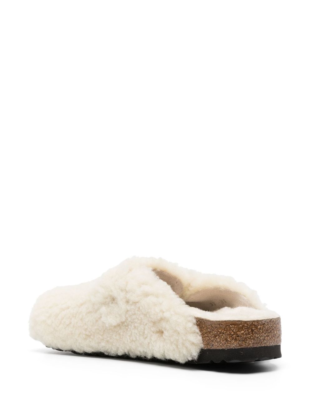 Boston big buckle shearling slippers