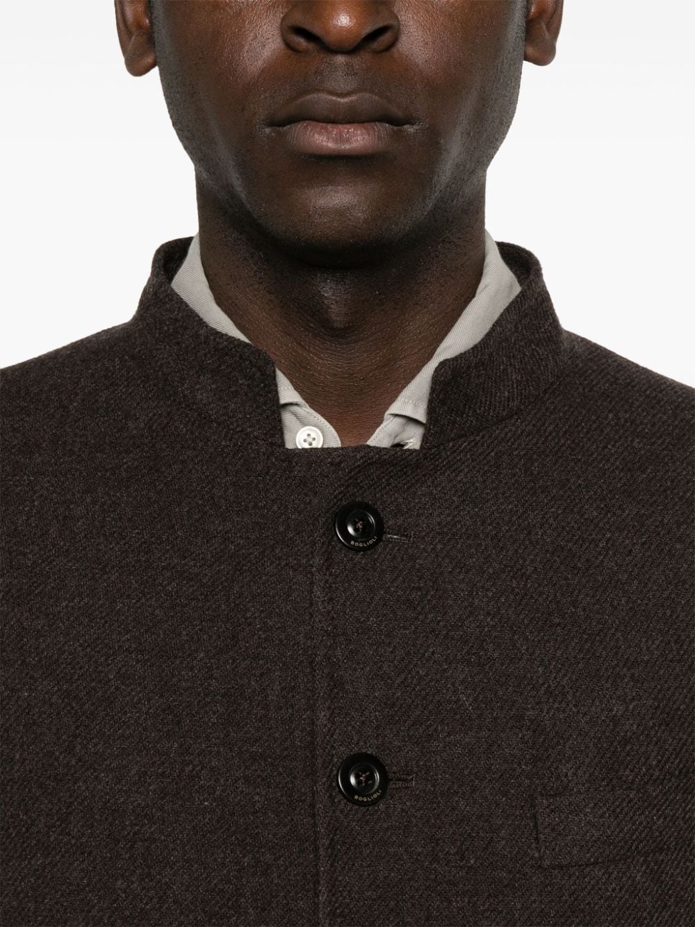 Wool single-breasted jacket