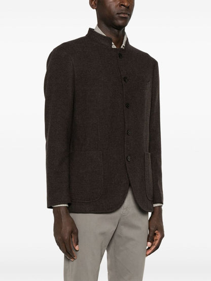 Wool single-breasted jacket