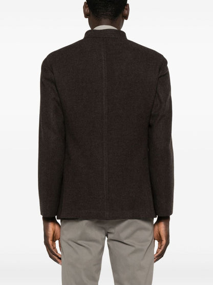 Wool single-breasted jacket