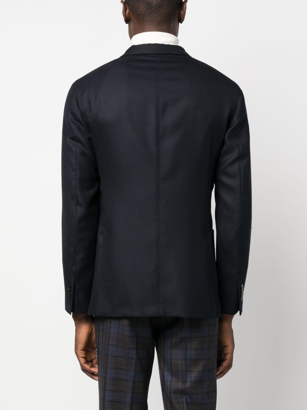 Wool single-breasted blazer jacket