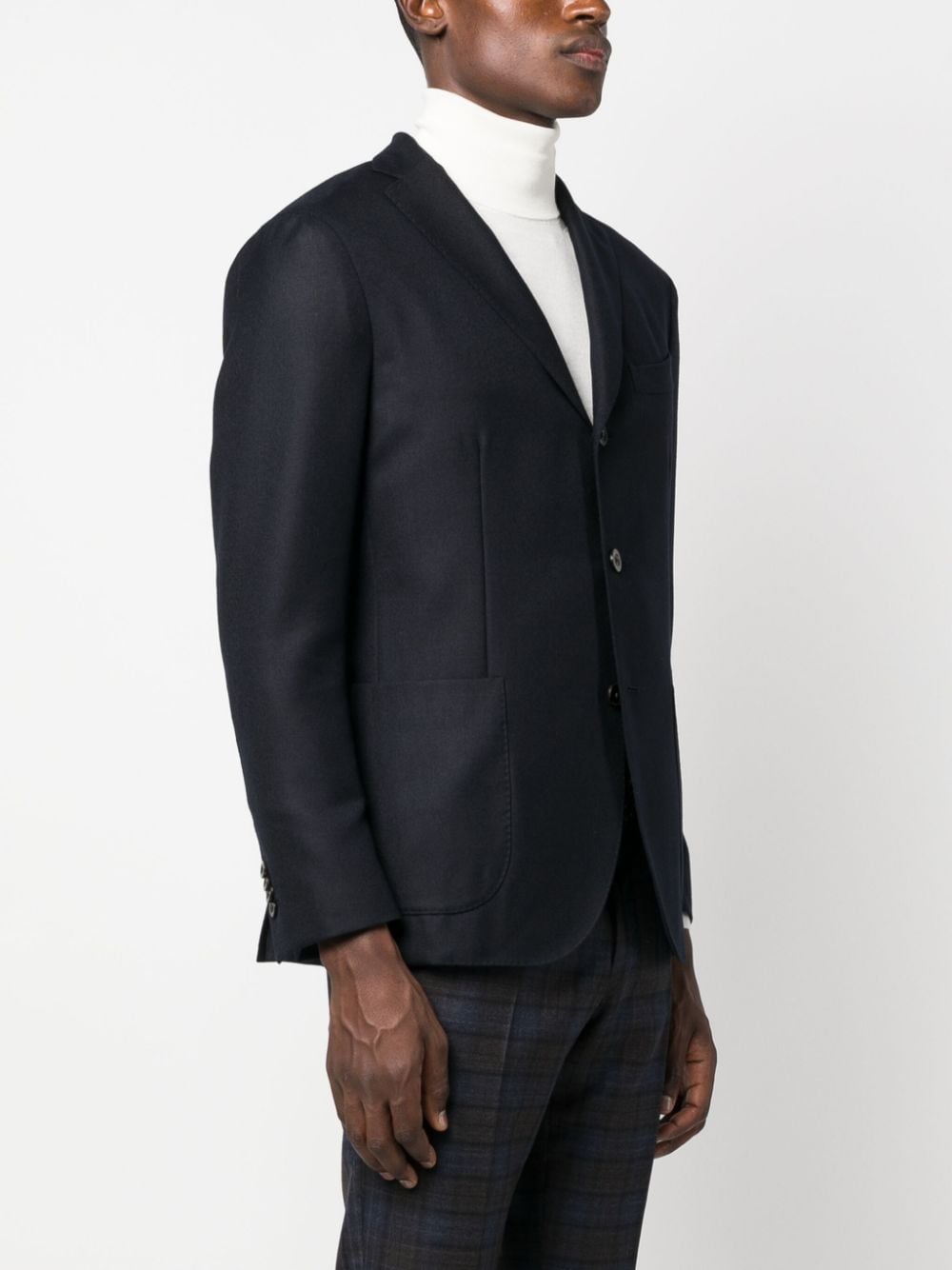 Wool single-breasted blazer jacket