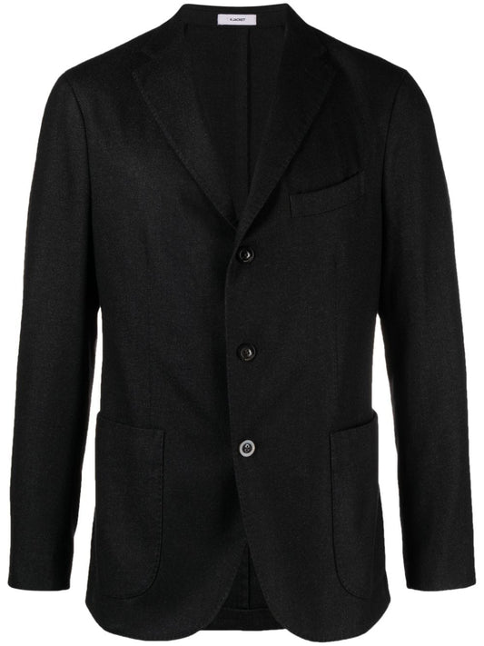 Wool single-breasted jacket