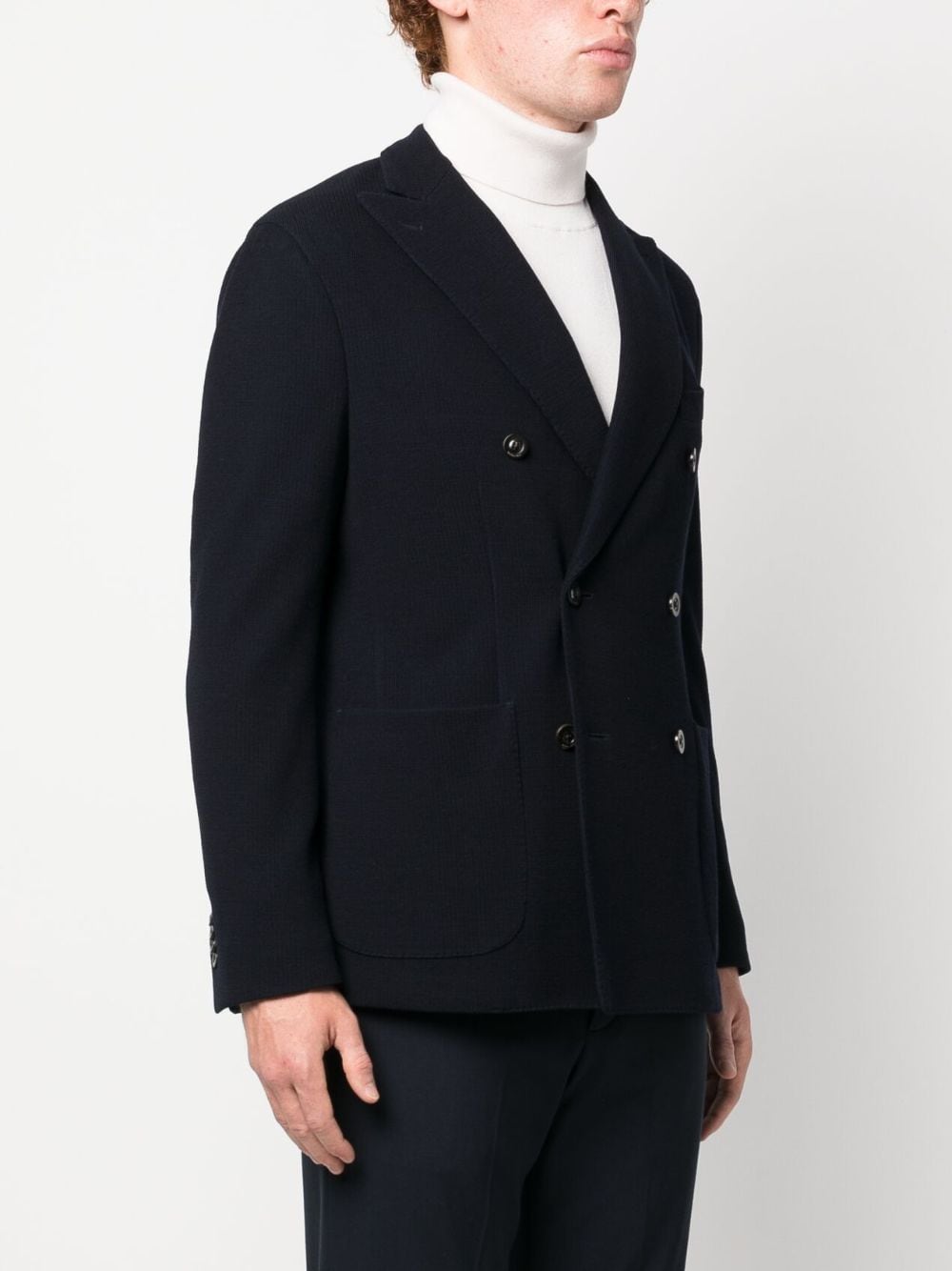 Wool blend double-breasted jacket