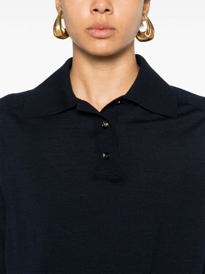 Wool polo shirt