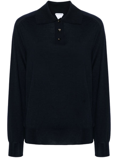 Wool polo shirt