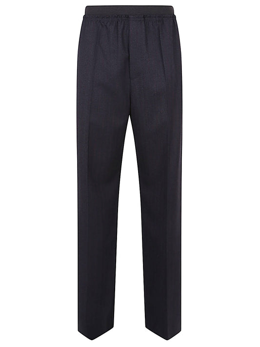 Striped wool trousers