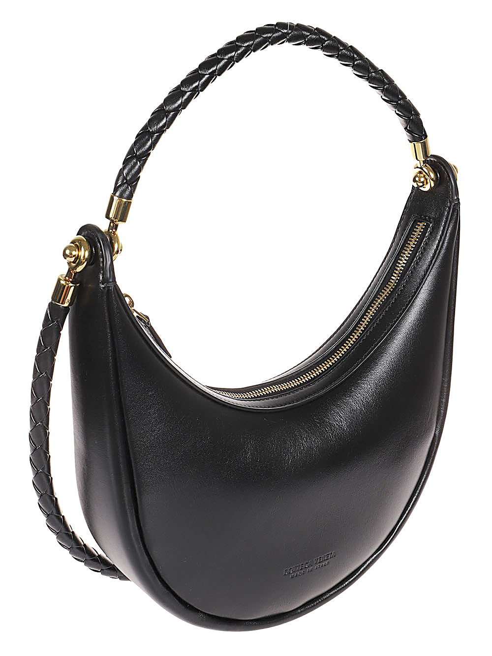 Hula hoop leather handbag