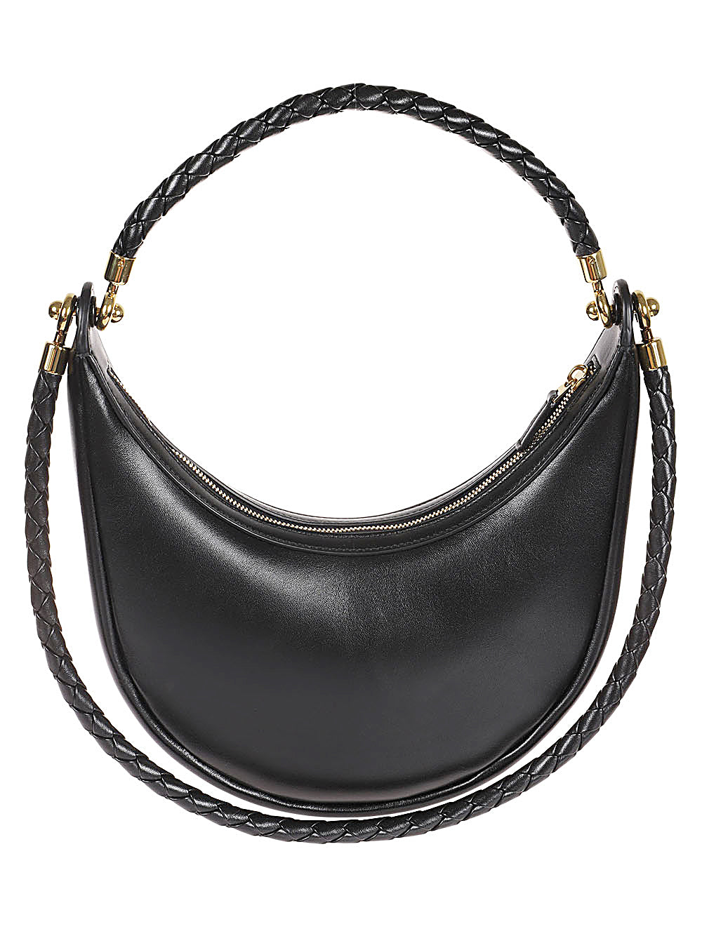 Hula hoop leather handbag