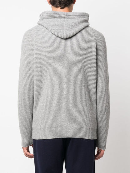 Cashmere hooded cardigan