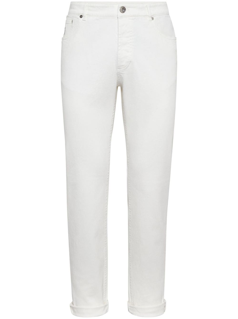 Denim cotton trousers