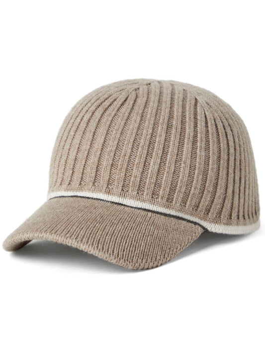 Knitted wool blend cap