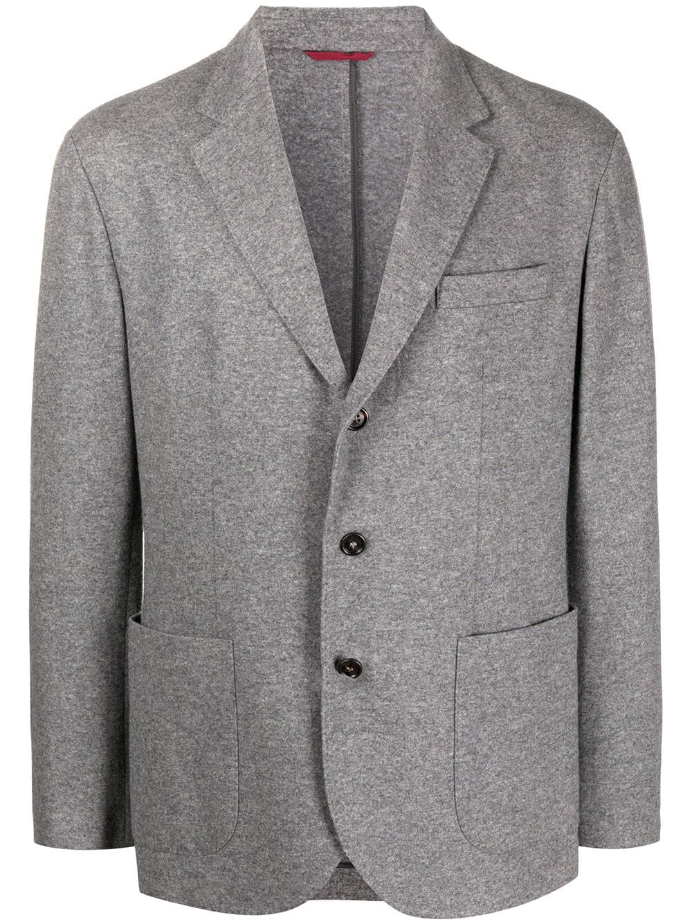 Wool single-breasted jacket