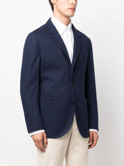 Wool single-breasted jacket