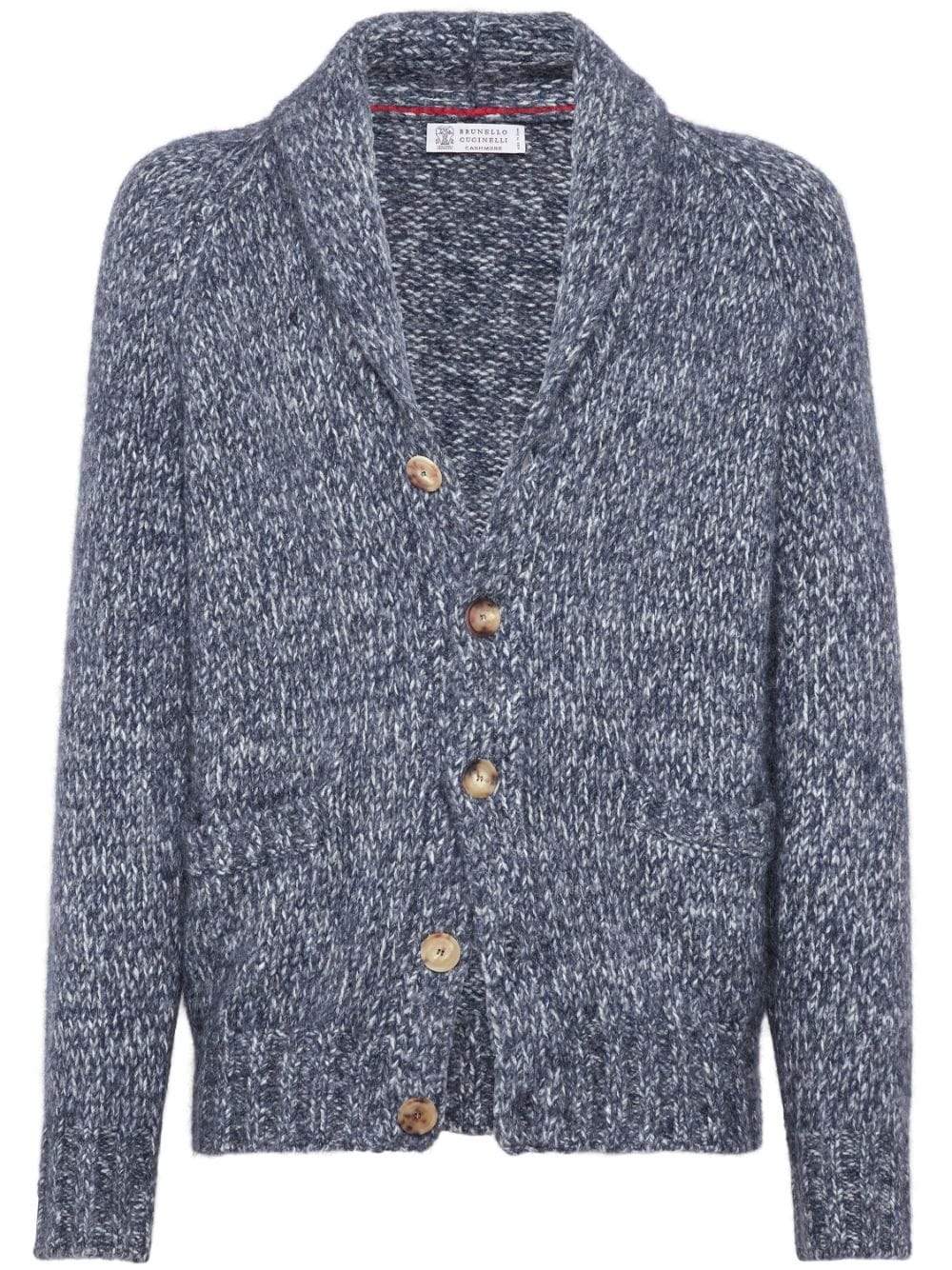 V-necked wool cardigan