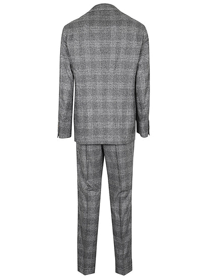 Wool and silk blend single-breasted suit