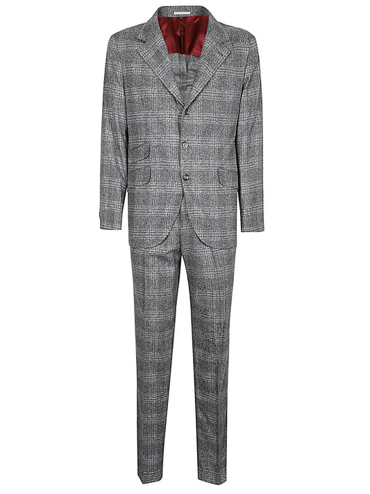 Wool and silk blend single-breasted suit