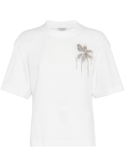 Cotton t-shirt with embroidery