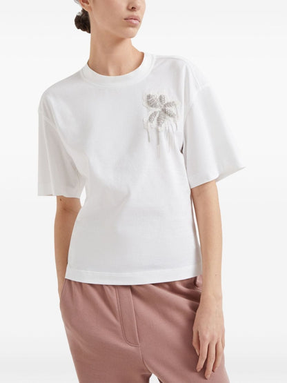 Cotton t-shirt with embroidery