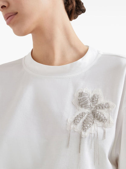 Cotton t-shirt with embroidery