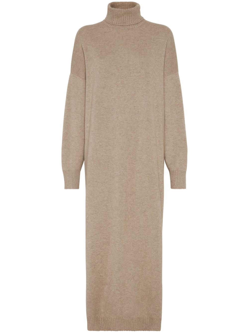 Cashmere dress with precious details