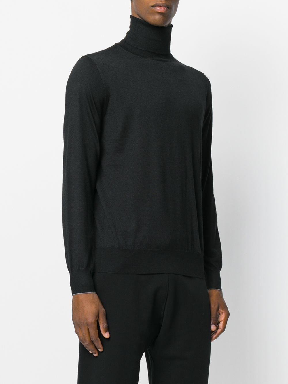 Silk and cashmere high neck sweater