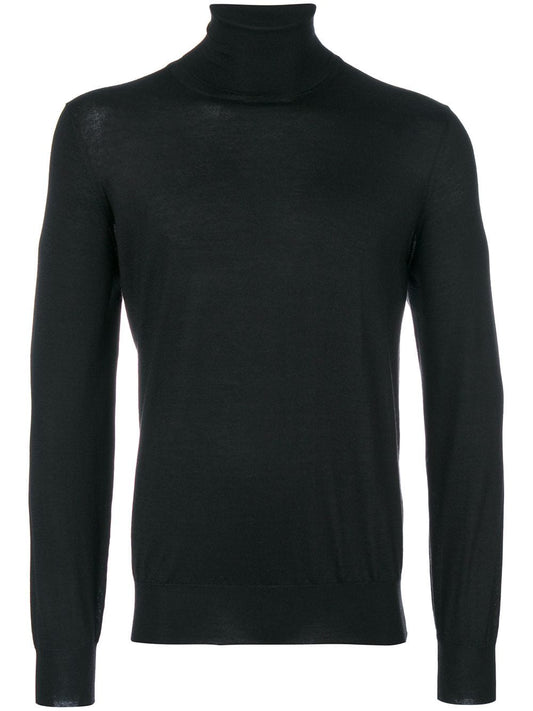 Silk and cashmere high neck sweater