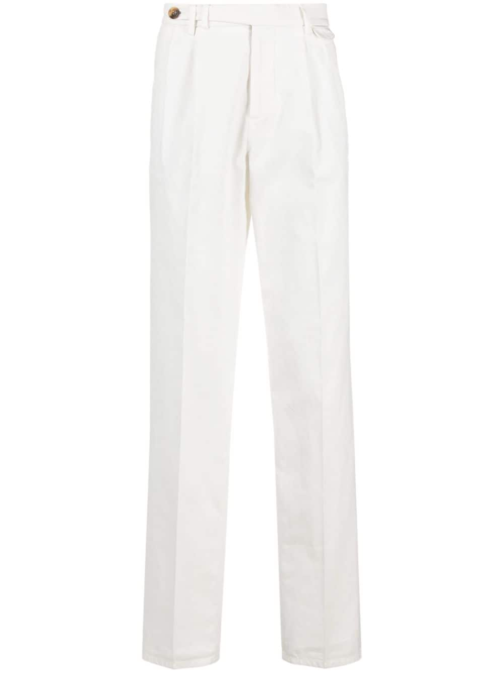 Double darts cotton trousers